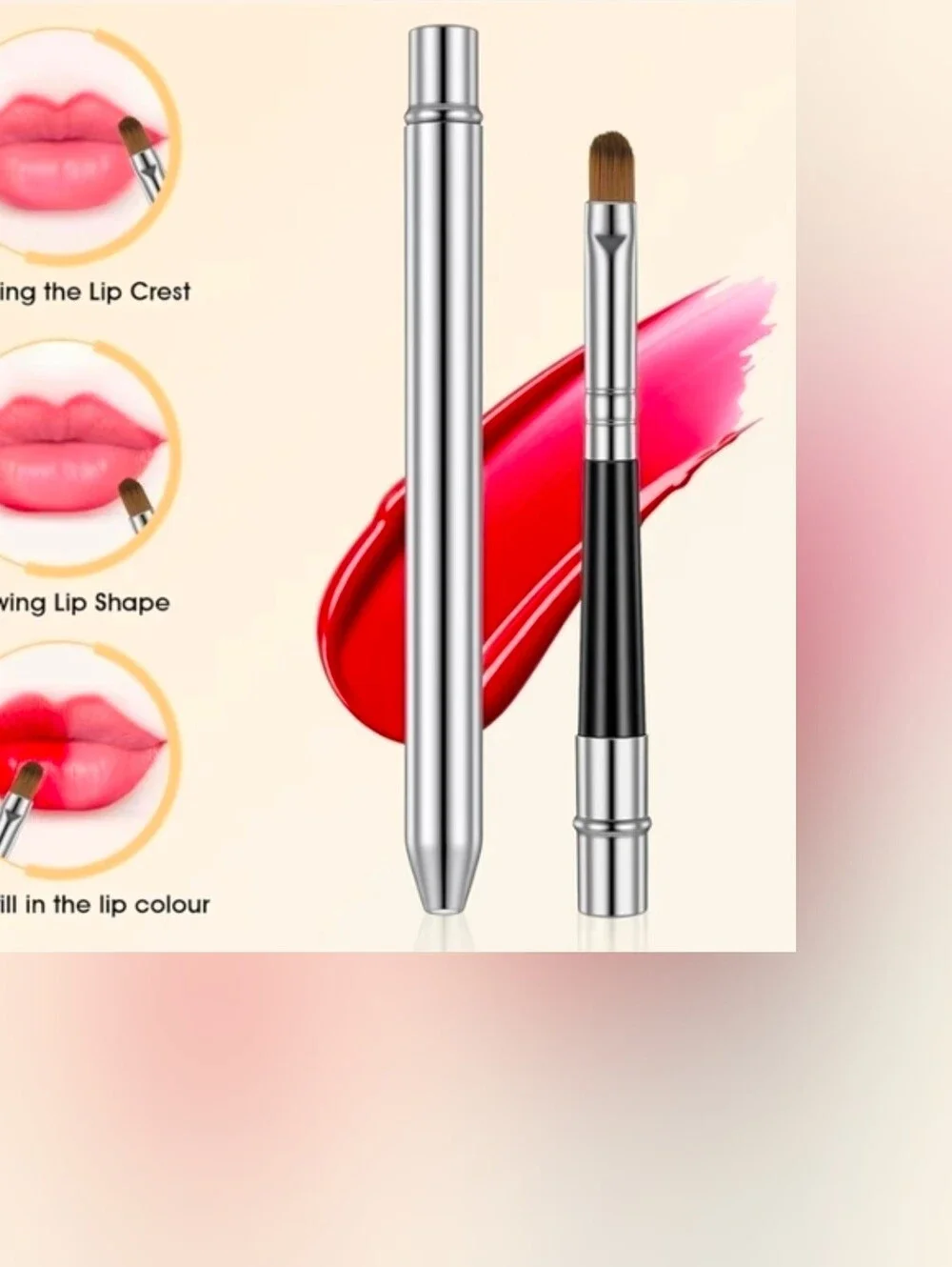 Travel Size Foldable Lip Makeup Brush BNIB